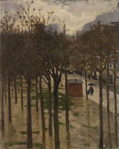 Scorcio Con Alberi, Strada E Case