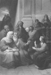 Jesus Im Tempel Mit Den Schriftgelehrten by Cesare Mariani