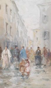 Strassenszene by Pompeo Mariani