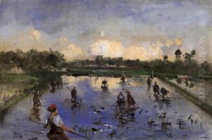 Le Mondine Alla Zelata by Pompeo Mariani