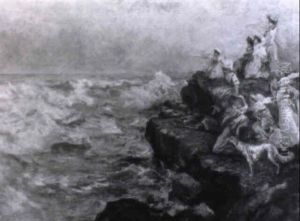 Elegante Damen An Der Kuste Von Bordighera