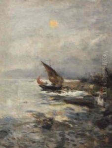 Figures On A Coastal Path In Bordighera