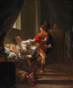 Joseph And Potiphar"s Wife by Aert Jansz Marienhof