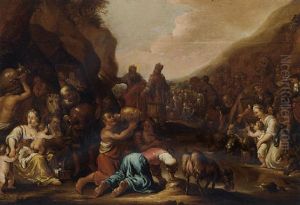 Moses Striking The Rock by Aert Jansz Marienhof