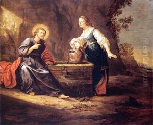 Christ With The Woman Of Samaria (john 4:1-30) by Aert Jansz Marienhof
