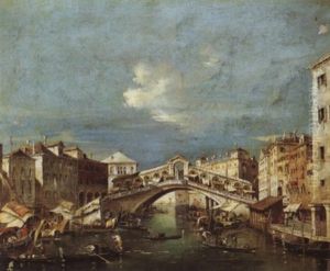 The Rialto by Jacopo di Paolo Marieschi