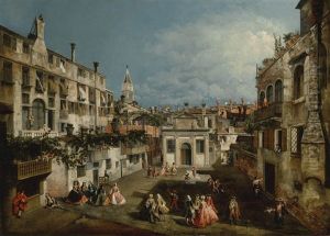 The Campo San Gallo, Venice by Michele Marieschi
