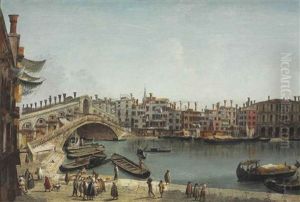 Venice: The Rialto From The Riva Del Vin by Michele Marieschi