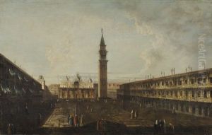 Ansicht Des Markusplatzes In Venedig