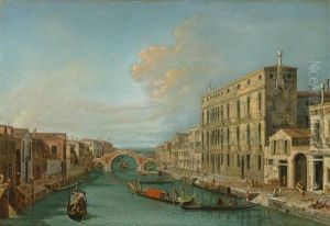 Blick Auf Den Palazzo Surian Bellotto Am Canale Di Cannaregio (collab. W/workshop) by Michele Marieschi