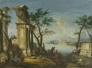 Ruinenlandschaft Mit Figuren by Michele Marieschi