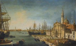 Venice, A View Of The Bacino Di San Marco From The Church And Island Of San Giorgio Maggiore