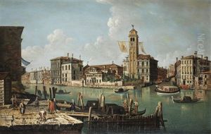 The Entrance To The Cannareggio, Venice, With San Geremia by Michele Marieschi