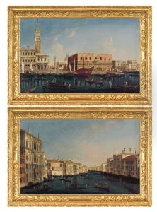 Veduta Di Piazza San Marco Dal Canal Grande (+ Veduta Del Canal Grande; Pair) by Michele Marieschi