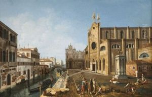 Vue Du Campo De San Giovanni E Paolo A Venise