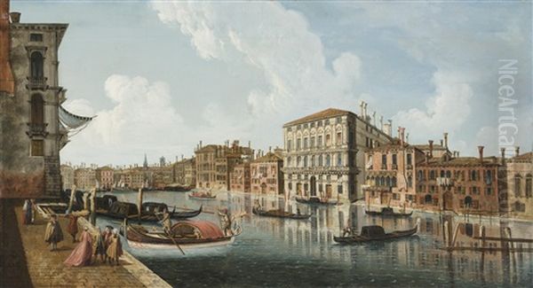 In Venedig, Blick Auf Den Canal Grande Beim Palazzo Corner Della Regina, Venedig - view 1