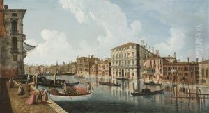 In Venedig, Blick Auf Den Canal Grande Beim Palazzo Corner Della Regina, Venedig by Michele Marieschi
