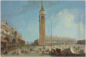The Piazza San Marco, Venice (from The Torre Dell' Orologio, Looking South)