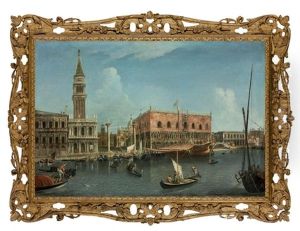 The Molo, Venice, With The Zecca, The Libreria, The Piazzetta With The Campanile, The Palazzo Ducale, The Bridge Of Sighs And The Prigoni