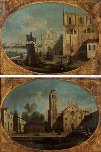 Caprices Venitiens (pair) by Michele Marieschi