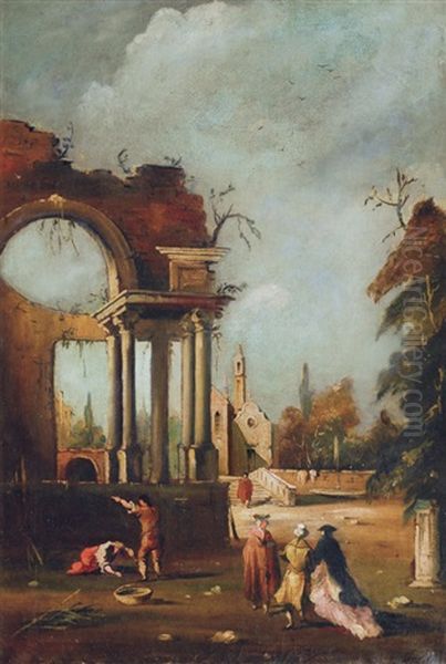 Landscape With Temple, Church And Figures - view 1