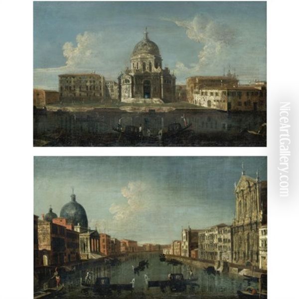 Venice, A View Of The Church Of Santa Maria Della Salute (+ Venice, A View Of The Grand Canal With The Chiesa Degli Scalzi; Pair) - view 1