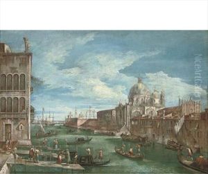 The Grand Canal, Venice, Looking East Towards Santa Maria Della Salute by Michele Marieschi