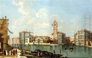 The Entrance To The Grand Canal, Venice, With Santa Maria Della Salute (+ The Grand Canal, Venice, With The Entrance Of The Cannareggio; Pair) by Michele Marieschi