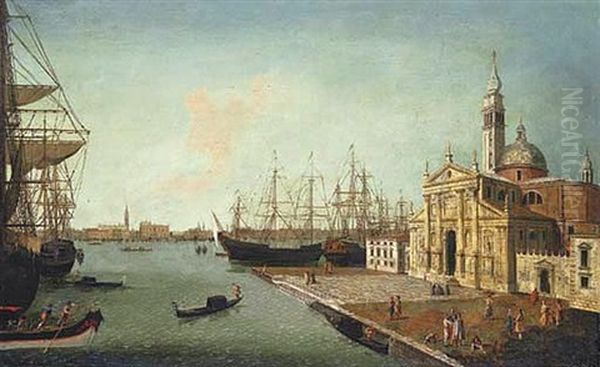 San Giorgio Maggiore, Venice, With The Doge's Palace And The Riva Degli Schiavoni In The Distance - view 1