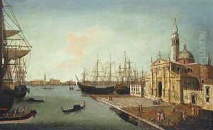 San Giorgio Maggiore, Venice, With The Doge's Palace And The Riva Degli Schiavoni In The Distance by Michele Marieschi