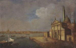 The Bacino, Venice, With San Giorgio Maggiore, Looking Towards The Riva Degli Schiavone by Michele Marieschi