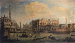 The Bacino Di San Marco With The Bucintoro, Venice by Michele Marieschi