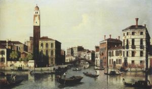 The Grand Canal, Venice, And The Entrance To The Cannaregio With The Church Of San Geremia