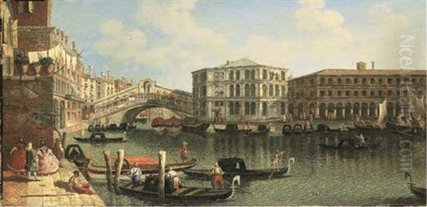 The Rialto Bridge, Venice, With The Palazzo Dei Camerlenghi - view 1