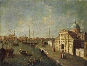 Venice, A View Of San Giorgio Maggiore With The Bacino Beyond And The Riva Degli Schiavoni In The Distance, Looking North by Michele Marieschi