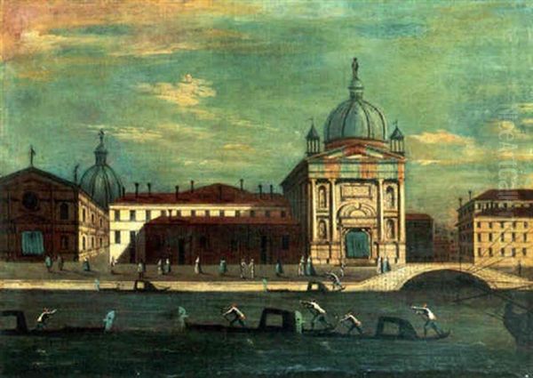 Venice - An Imaginary View Of A Canal With A Church - view 1