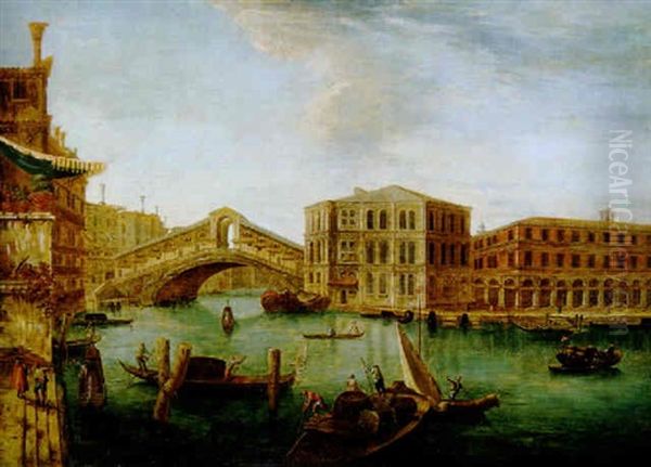 In Venedig - Blick Uber Der Canale Grande Auf Die Rialto-brucke - view 1
