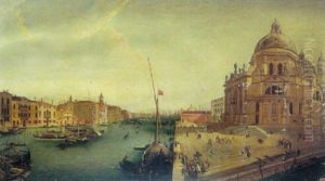 The Entry Into The Grand Canal And The Church Of Santa Maria Della Salute, Venice by Michele Marieschi