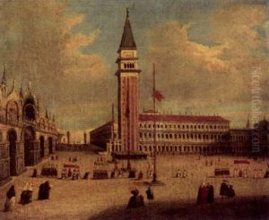Ansicht Des Markusplatzes Mit Prozession by Michele Marieschi