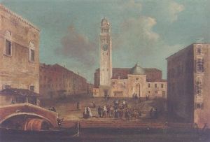 Venice: A View Of Campo Santi Apostoli by Michele Marieschi