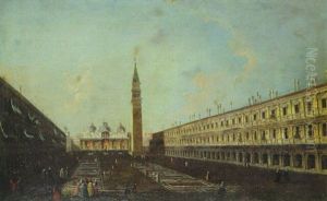 Der Markusplatz In Venedig by Michele Marieschi