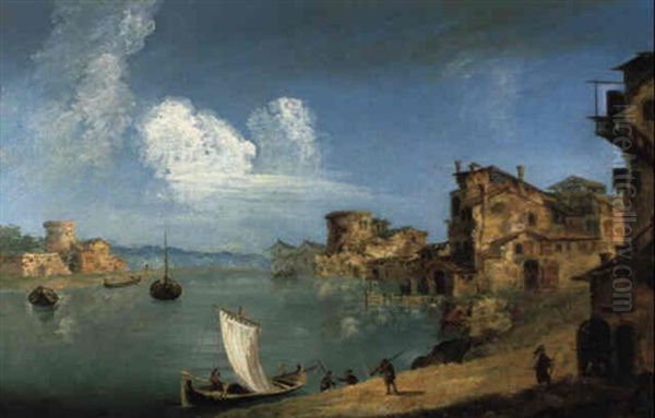 Fluslandschaft Mit Hausern - view 1