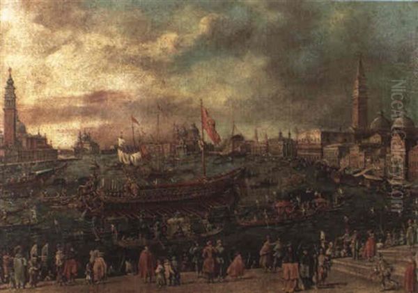 Venedig Vom Standpunkt Am Ende Der Riva Degli Schiavoni Aus Gesehen - view 1