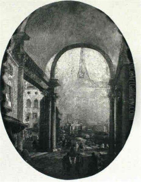 Architectural Cappriccio With The Redentore In The          Background - view 1