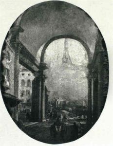 Architectural Cappriccio With The Redentore In The Background by Michele Marieschi