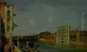 Veduta Del Canal Grande Col Palazzo Corner Della Regina A Destra by Michele Marieschi
