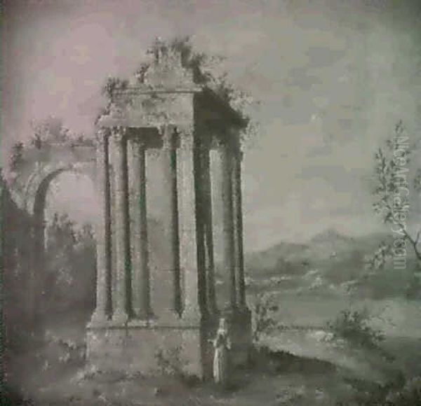 Ruine Dans Un Paysage De Riviere - view 1