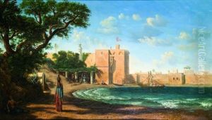 Personnages Aux Abords D'une Forteresse by Prosper-Georges-Antoine Marilhat