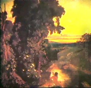 A Nude In A Classical Landscape