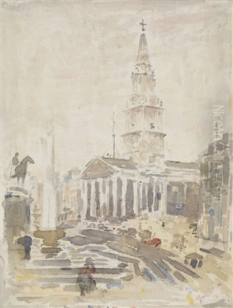 St. Martin-in-the-field, Trafalgar Square, London - view 1